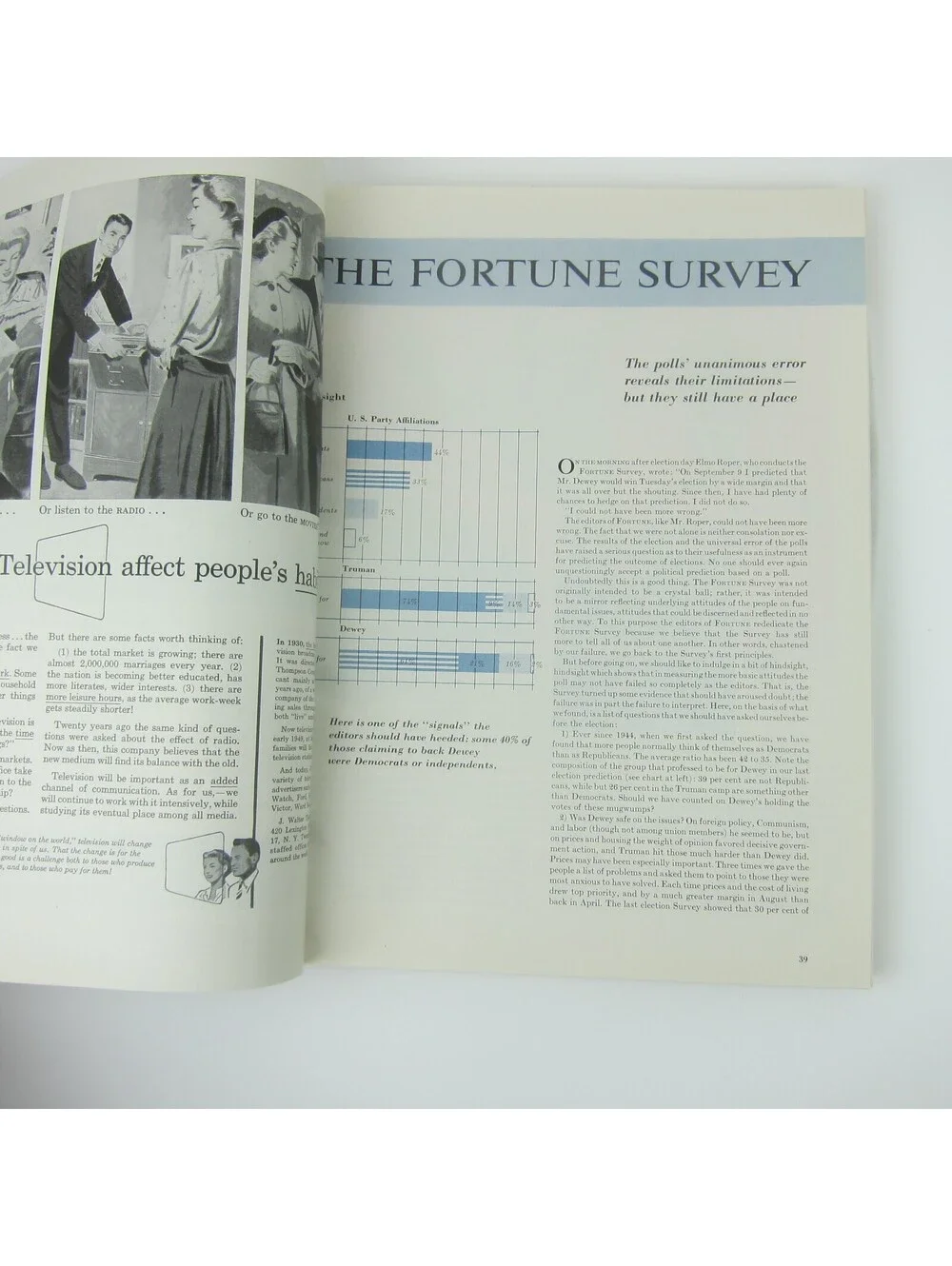 Vintage FORTUNE Magazine December 1948 Cadillac, Buick, Mercury, Ford Car Ads